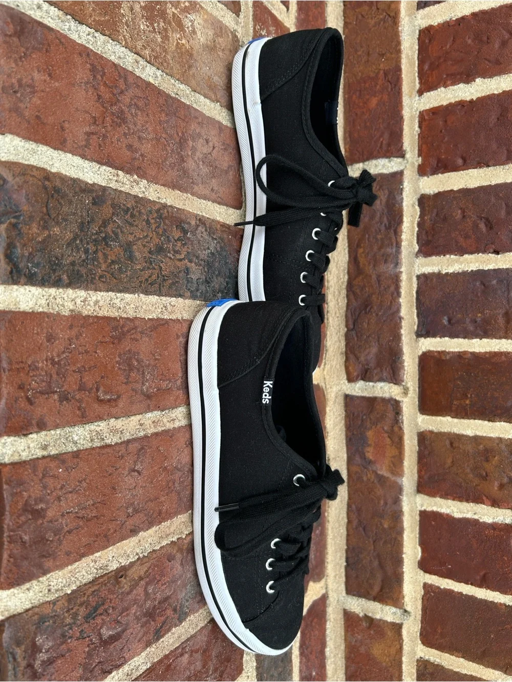 Keds Black Canvas Low-Top Lace-Up Sneakers